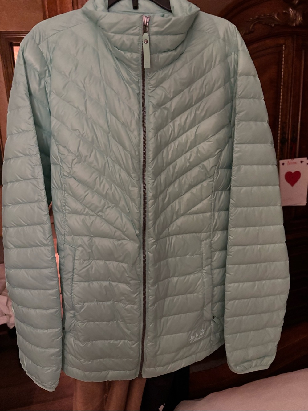 Jack Wolfskin Mint Green Lightweight Quilted Ski Jacket